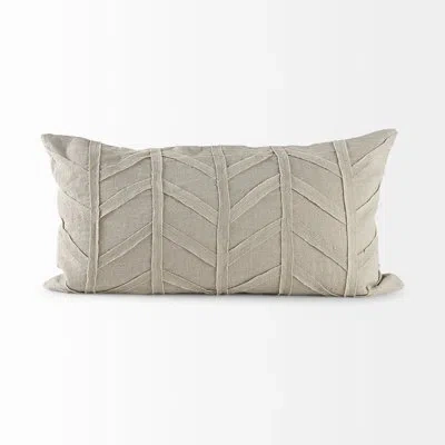Mercana Ivivva Rectangular Linen Pillow Cover In Beige