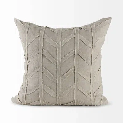 Mercana Ivivva Square Linen Pillow Cover In Gray