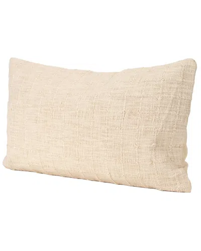 Mercana Jacory Checker Textured Decorative Lumbar Pillow In Neutral