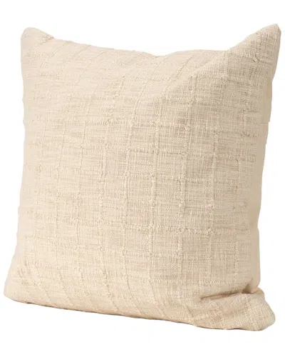 Mercana Jacory Checker Textured Decorative Square Pillow In Neutral