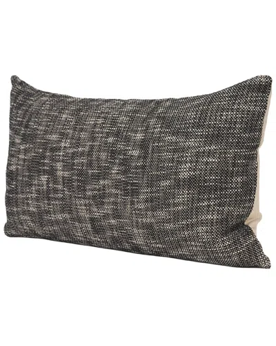 Mercana Jalia Cotton Decorative Lumbar Pillow In Black