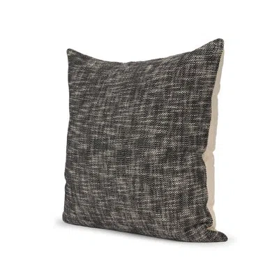 Mercana Jalia Geometric Cotton Pillow Cover In Black,cream