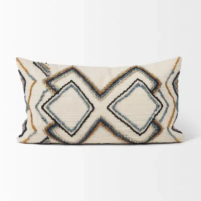 Mercana Janssen Lumbar Rectangular Pillow Cover In Black,blue,yellow