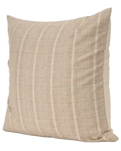 Mercana Jensen Plaid Cotton-linen Decorative Pillow In Brown