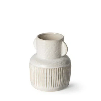 Mercana Judy Eggshell Ceramic Vase In White