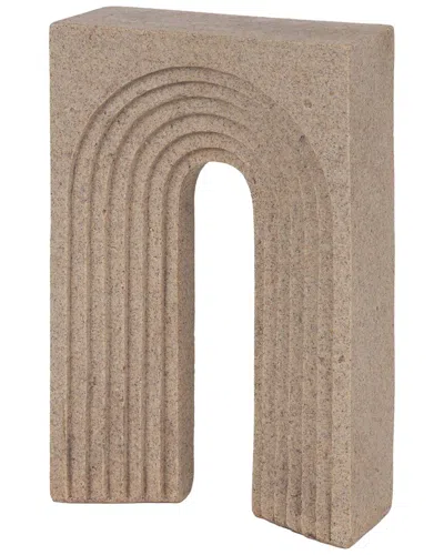 Mercana Kacia Resin Textured Sandstone Decorative Object In Brown