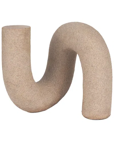 Mercana Kailas Resin Textured Sandstone Decorative Object In Neutral