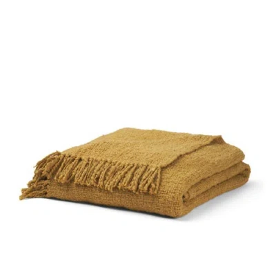 Mercana Kambal Woven Cotton Throw Blanket In Brown