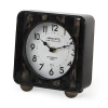 Mercana Karl Rustic Iron Rounded Square Table Clock In Black