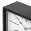 Mercana Lita Metal Rectangular Table Clock In Black