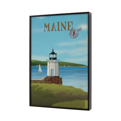 Mercana Maine Go (m) By  Studio Framed Artwork Matted Under Glass In Black,no Matte