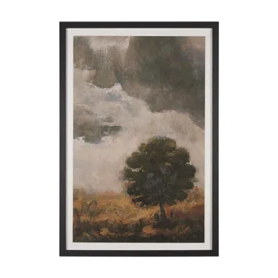 Mercana Memorable Sky By Studio A Hand Embellished Framed Art Print Matted Under Glass In Brown