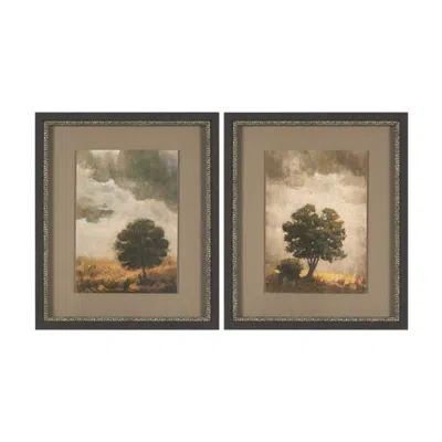 Mercana Memorable Sky By Studio A Hand Embellished Framed Art Print Matted Under Glass In Brown