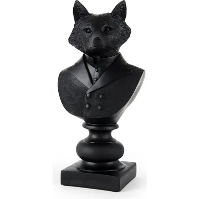 Mercana Murray Painted Resin Fox In Black