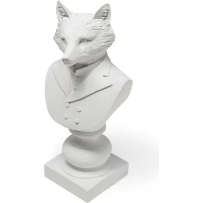 Mercana Murray Painted Resin Fox In White