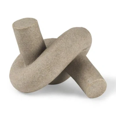 Mercana Otto Resin Knot Sculpture Decorative Object In Neutral