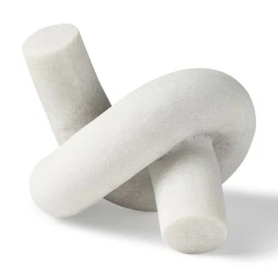 Mercana Otto Resin Knot Sculpture Decorative Object In White