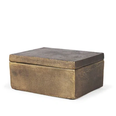 Mercana Porschia Metal Decorative Box In Brown
