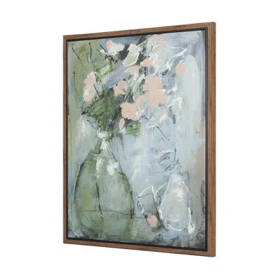 Mercana Posies By  Studio Hand Embelished Textured Framed Canvas Artwork In Posies I