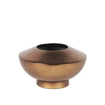 Mercana Quiana Metal Vase In Gold