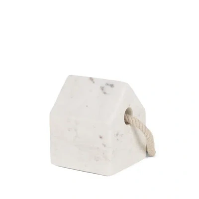 Mercana Raena Marble House Door Stopper In White