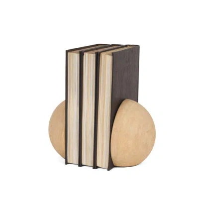 Mercana Rahmi Sandstone Orb Bookends In Brown