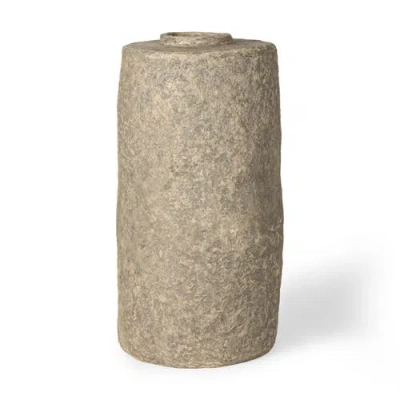 Mercana Rama Paper Mache Floor Vase In Gray