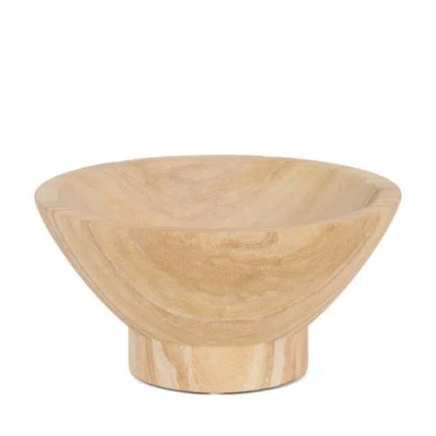 Mercana Ramira Sandstone Decorative Pedestal Bowl In Brown