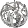 Mercana Ramus Antler Shaped Decorative Orb Ball In Silver