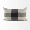 Mercana Raquel Decorative Rectangular Linen Pillow Cover In Black