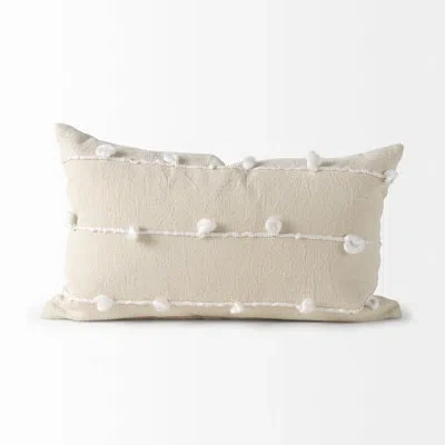 Mercana Rectangular Pillow Cover In White;cream