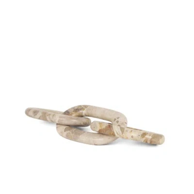 Mercana Reinir Marble Chain Link Decorative Object In Neutral