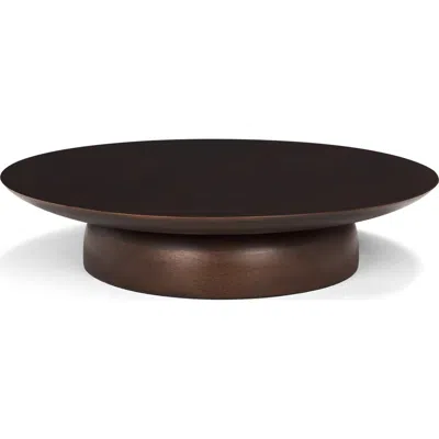 Mercana Sadira Solid Wood Round Riser In Brown