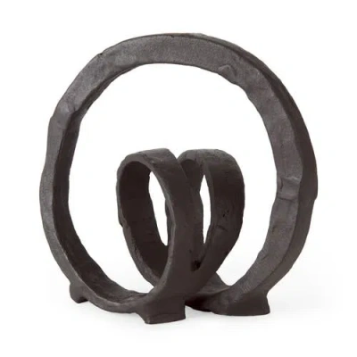 Mercana Stanislaw Metal Infinite Ribbon Sculpture In Black