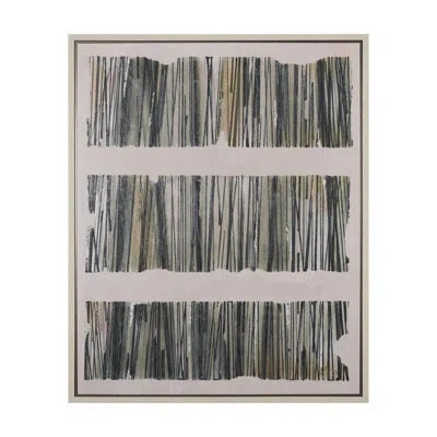 Mercana Strand By  Studio A Hand Embellished Textured Framed Canvas In Black;brown;green;beige