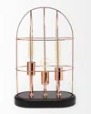 Mercana Sutton 19.3in Cylindrical Cage 3-bulb Table Lamp