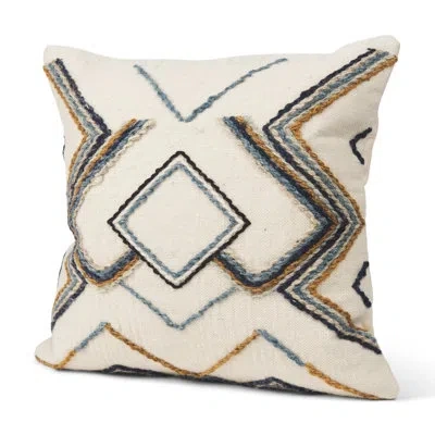 Mercana Todosia Cotton Blend/wool Blend Throw Square Pillow Cover In Black