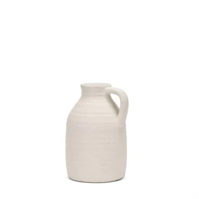 Mercana Tyrus Large Textured Matte Speckled Ceramic Vase In Brown