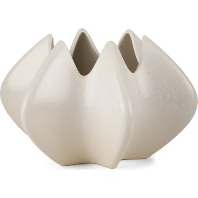 Mercana Ulrich Sculptural Glazed Ceramic Vase In White