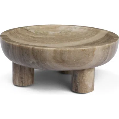 Mercana Vasca Marble Decorative Pedestal Bowl In Gray