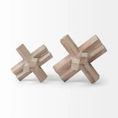 Mercana Vega Ii 7l X 7w Natural Wood Jack Object In Brown