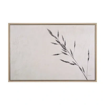 Mercana Wheat Grass Iii By  Studio A Hand Embellished Textured Framed Canvas In Black;beige;tan