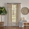 Mercantile Drop Cloth Tab Top Light-filtering Single Curtain Panel In Sand