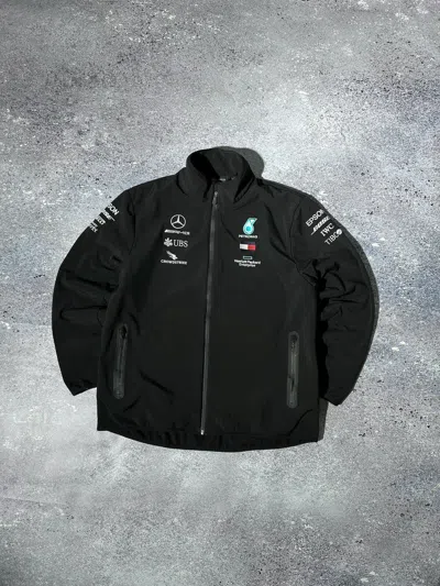 Pre-owned Mercedes Benz X Racing Jacket Mercedes Benz Amg Petronas Tommy Hilfiger Y2k In Black