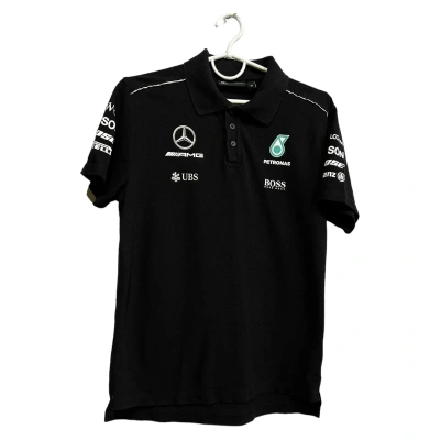 Pre-owned Mercedes Benz X Racing Mercedes Amg Petronas Racing Black Polo Shirt