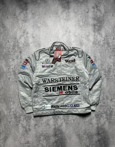 Pre-owned Mercedes Benz X Racing New Vintage Mercedes-benz Racing Jacket F1 West In Silver
