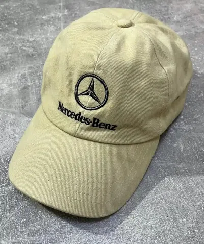 Pre-owned Mercedes Benz X Racing Vintage Mercedes-benz Racing Cap Hat Y2k Style In Beige
