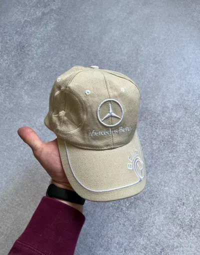 Pre-owned Mercedes Benz X Racing Vintage Mercedes Benz White Racing Classic Cap Y2k
