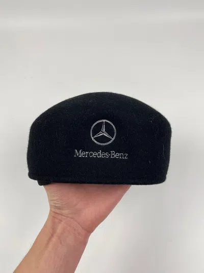 Pre-owned Mercedes Benz X Vintage Mercedes Benz Flat Caps Hat In Black