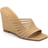 Mercedes Castillo Cecilia Wedge Sandal In Tan